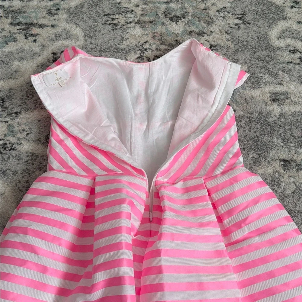 Jacadi Girls Pink Stripe Elegant Dress